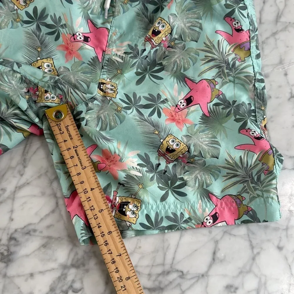 Sponge Bob SquarePants Swim shorts trunks youth teen boys large 10/12